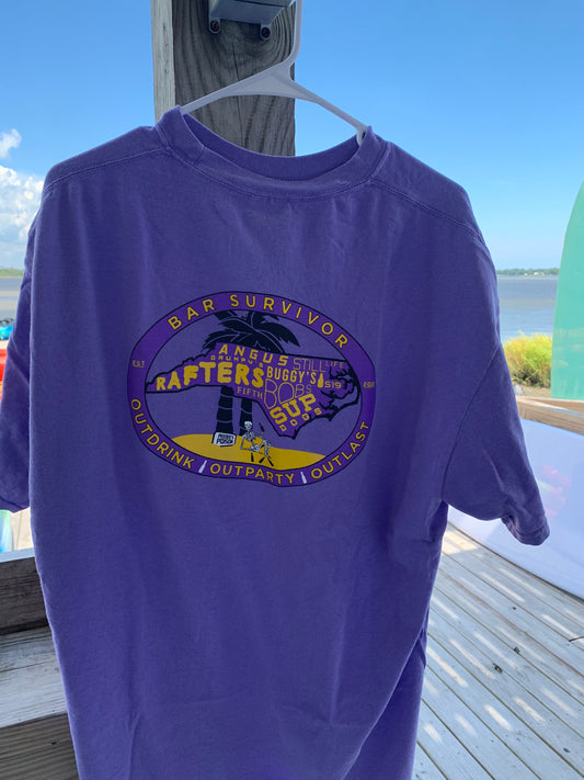 ECU Bar Survivor T-shirt in Purple